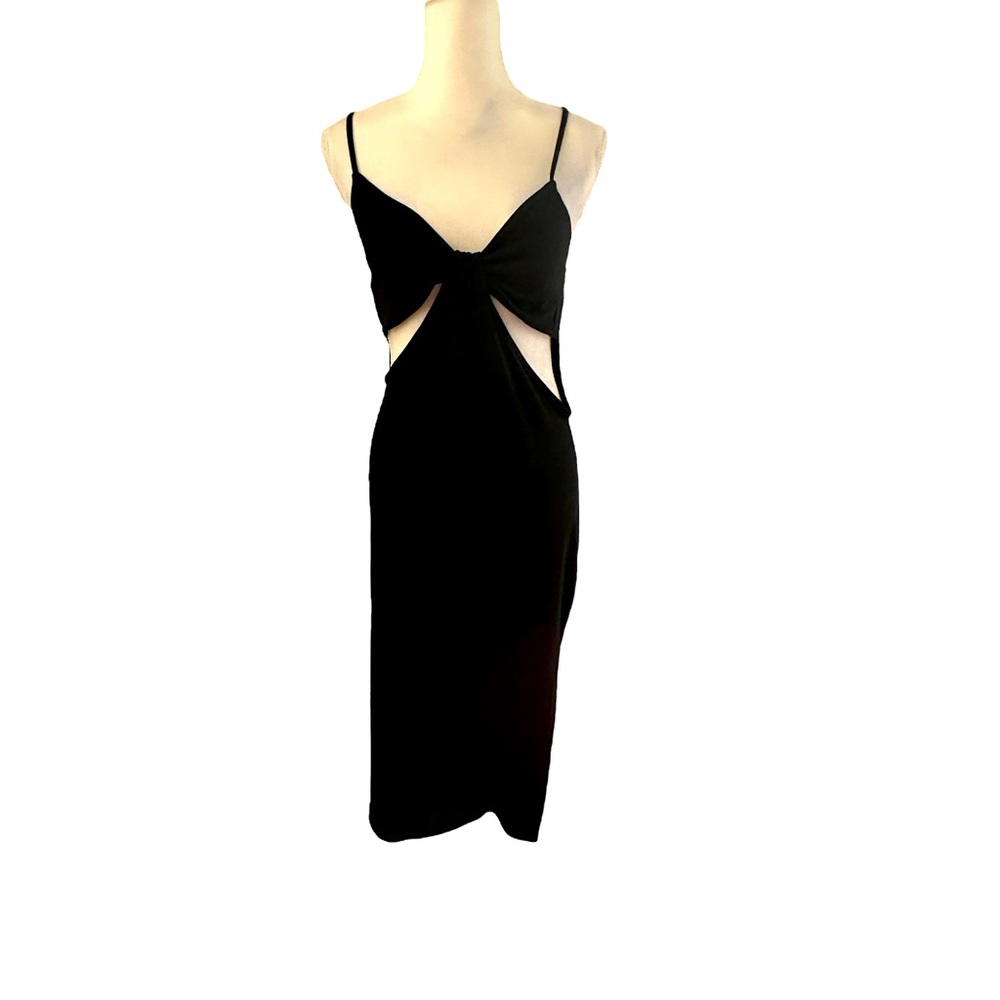 New Midriff Cutout Midi Ambiance Dress Large
